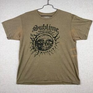 Sublime Six Fifty One Graphic T-Shirt Mens Large Long Beach Sun Logo Brown Olive